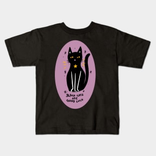 Black Cats Are Good Luck Kids T-Shirt